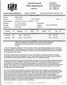 An officer's report of the incident that led to the arrest of James Acord and Rhonda Pasek on child endangerment charges.