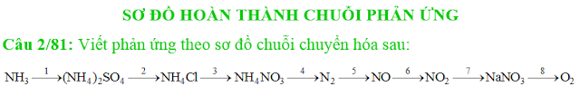 chuỗi phản ứng hóa vô cơ 11