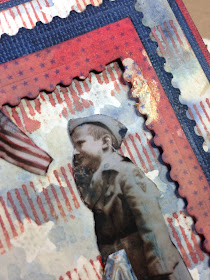 Sara Emily Barker http://sarascloset1.blogspot.com/ Celebrating the 4th! Vintage patriotic card #timholtz #timholtzideaology #timholtzrangerdistress #timholtzstampersanonymous #timholtzsizzixalterations