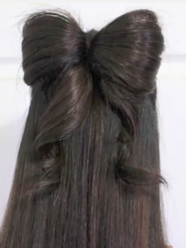 Half Up and Half Down Hair Bow Hairstyle Tutorial For Long 