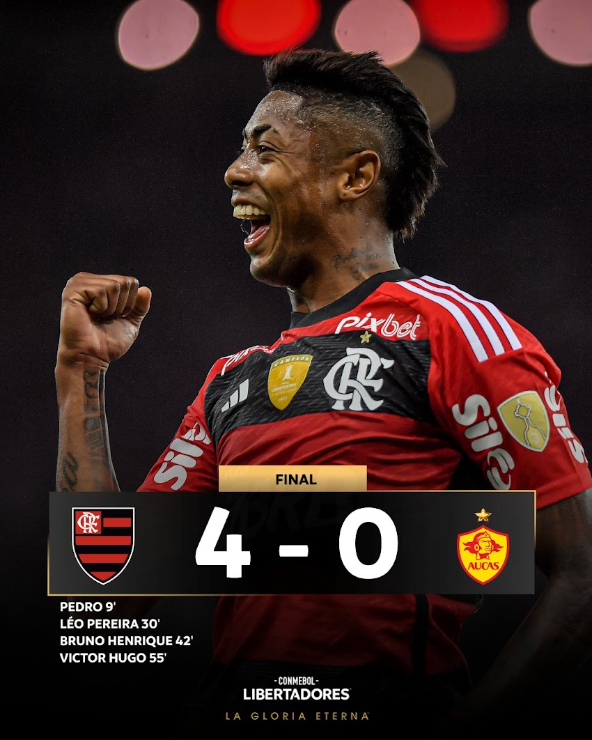 Flamengo golea 4-0 al Aucas en Copa Libertadores