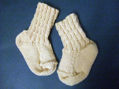 Baby Sock Booties on Pattern Better Than Booties Baby Socks By Ann Budd Yarn
