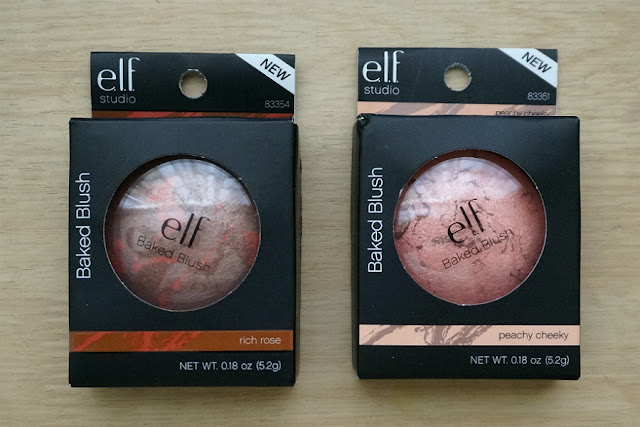 e.l.f. Studio Baked Blush in Rich Rose and Peachy Cheeky