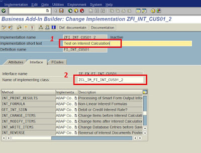 SAP ABAP BADI Interest Rate Calculation Treasury Management