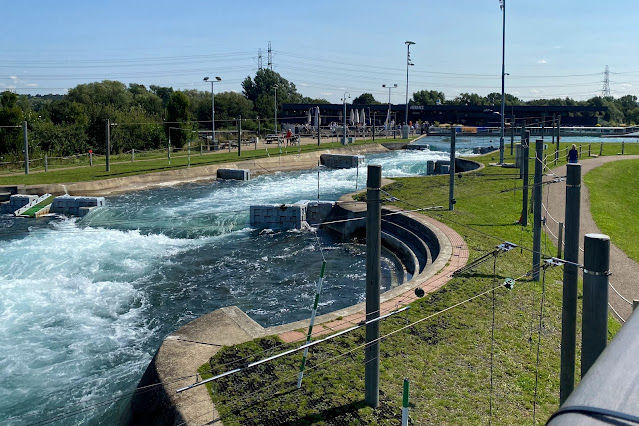 Park of the Olympic white water rafting course at Lee valley