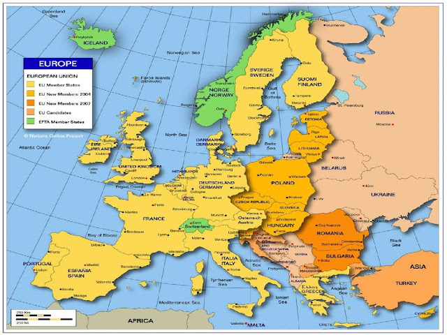 England And Europe Map 