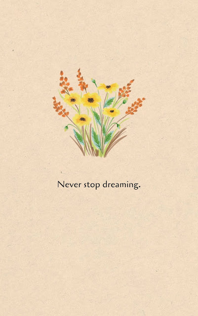 Inspirational Motivational Quotes Cards #7-17 Never stop dreaming. 