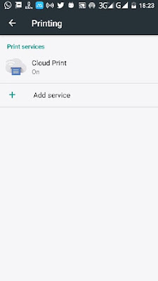 cloud print feature in android