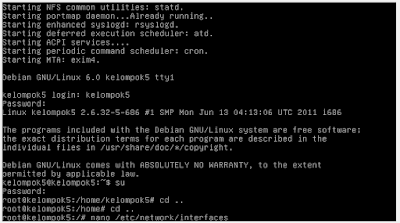 Konfigurasi IP Address Debian Linux 6.0.2