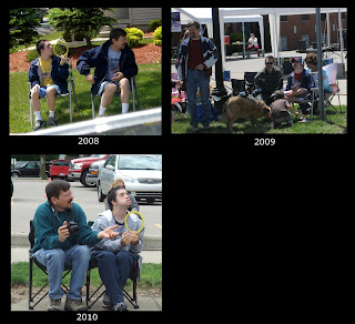 licking kid, yellow ring, memorial day parade, church