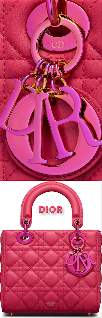 ♦Small bright pink Lady Dior cannage lambskin bag #dior #bags #pink #brilliantluxury