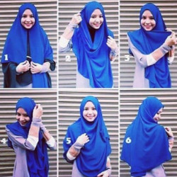 Tutorial hijab segi empat yang simpel