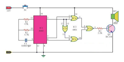 Doorbell Sound with CD4001 CD4060