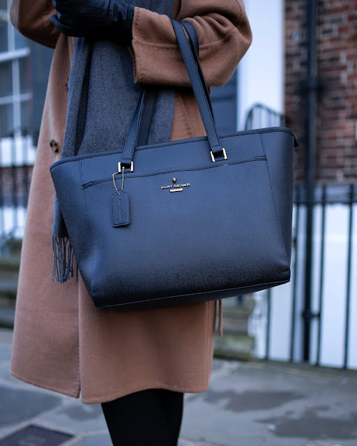 Greenwich by Kurt Geiger : black leather tote bag for work