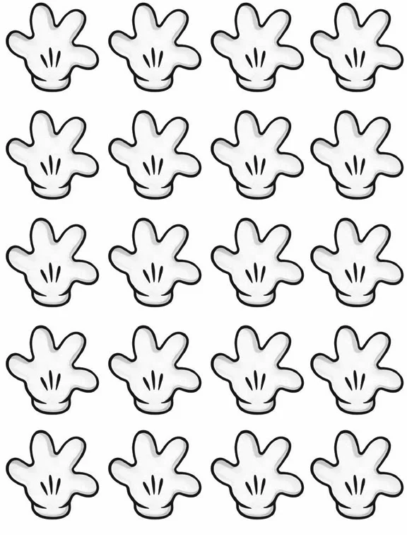 Mickey Mouse Hands or Gloves Templates. Oh My Fiesta! in english