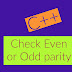 Check Even parity or Odd parity from a integer Number or Binary number in c++