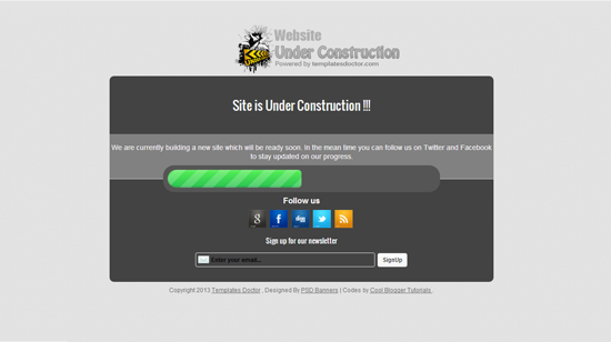 Under Construction Blogger Template