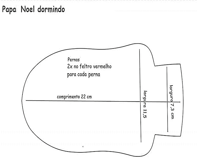 PAPA NOEL DORMIDO PATRON GRATIS