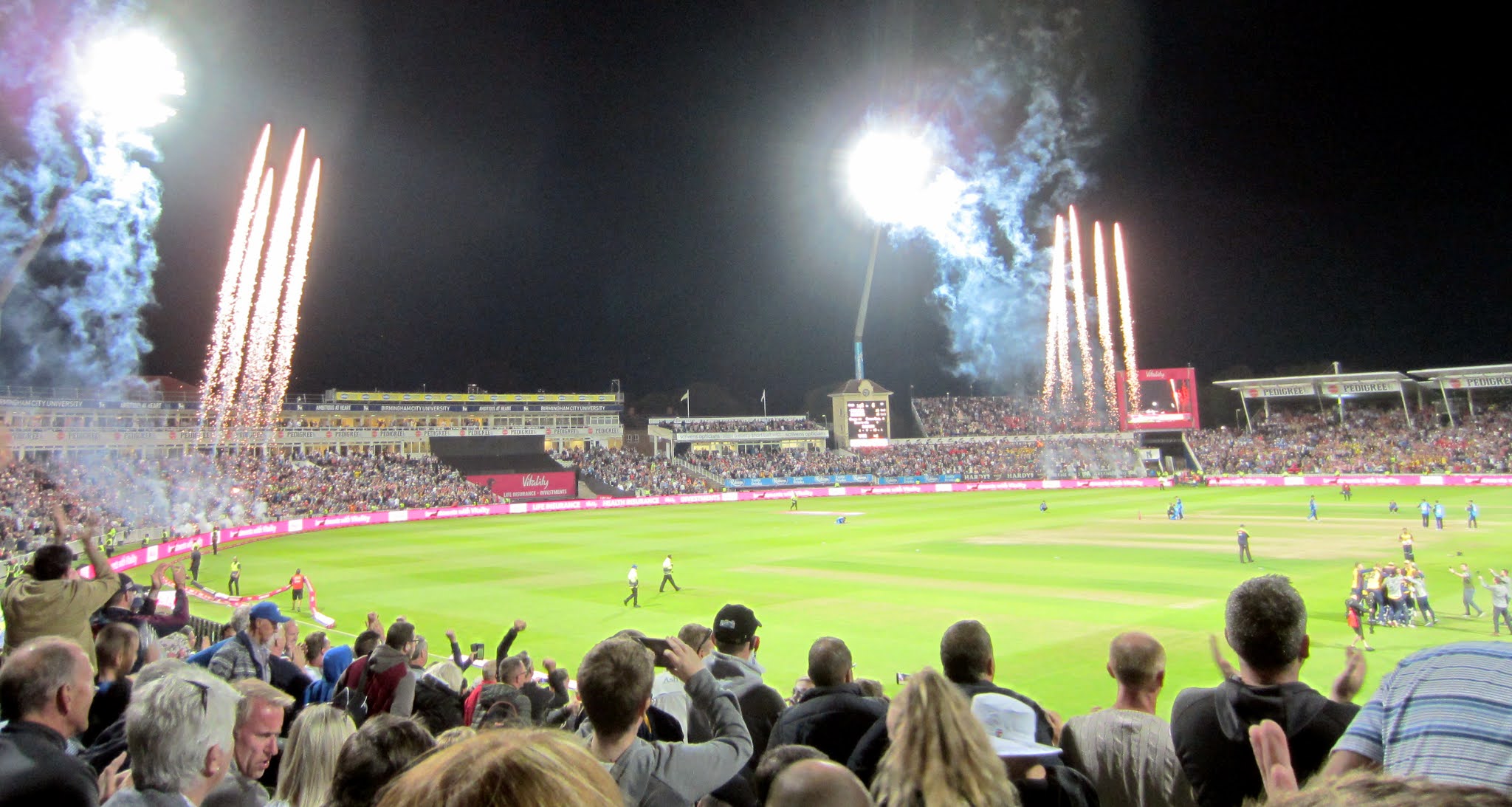 Fireworks at Edgbaston Stadium