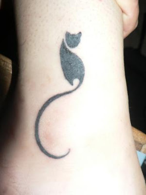 Silhouette Feline Tattoo