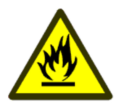Material flammable sign
