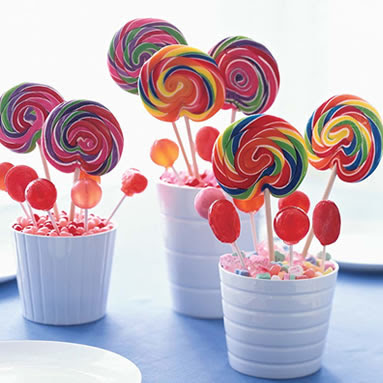 How cute are these for a candy buffet centerpiece