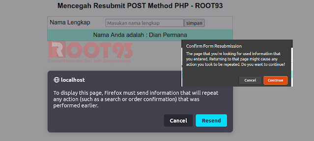 Mencegah Resubmit POST Method PHP