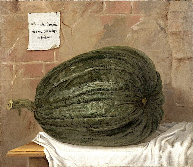 Olof Fridsberg (1728-1795), Une grosse courge,, 1757 Huile sur toile, 89 cm x104 cm Collection privée