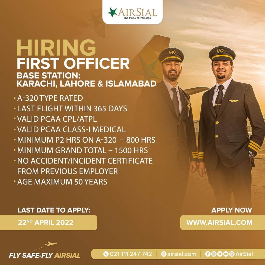 AirSial Jobs Online Apply April 2022