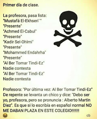 Al Ber Tomar Tindi-Ez, Alberto Martín Díez. Si lo escribía en español normal no me daban plaza en este colegio. 