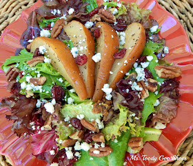 Roasted Pear Salad with White Balsamic Vinaigrette by Ms. Toody Goo Shoes