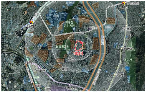 장안동 134-15일대 신속통합기획 위치도