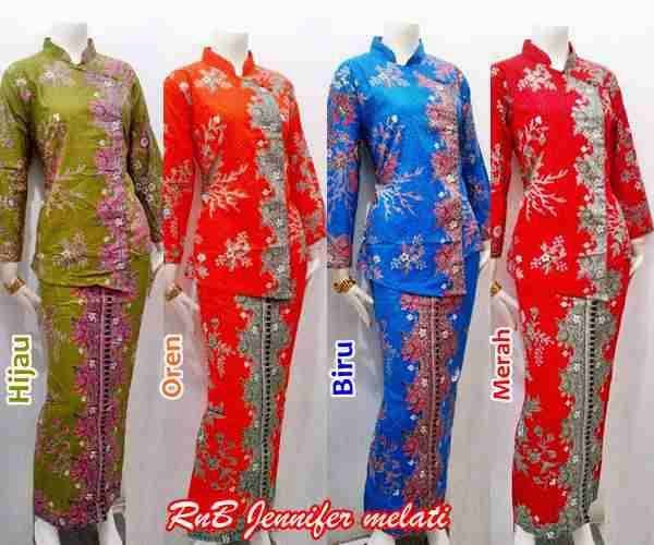 Baju Setelan Rok Blus Batik Model Pramugari - Baju Batik 