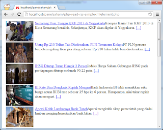 Membaca RSS dengan PHP Menggunakan SimpleXmlElement (PHP RSS Reader)