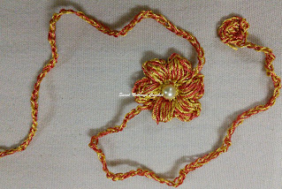 free crochet pattern, free crochet motif pattern, free crochet flower motif pattern, free crochet rakhi pattern, free crochet puffy flower motif pattern, kankri yarn, kamal kadai thread, Pradhan Embroidery Stores,