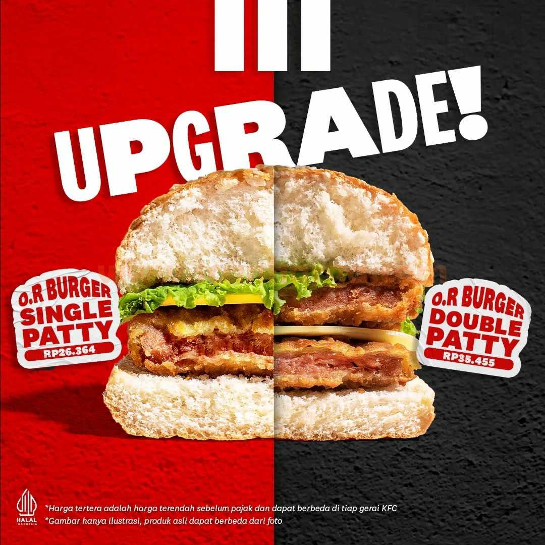 Promo KFC UPGRADE SINGLE Ke BURGER DOUBLE PATTY