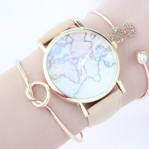 Montre carte du monde pas cher