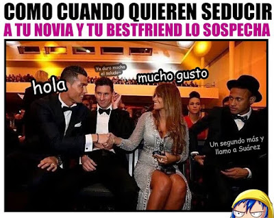 La foto de Cristiano Ronaldo saludando a la esposa de Messi