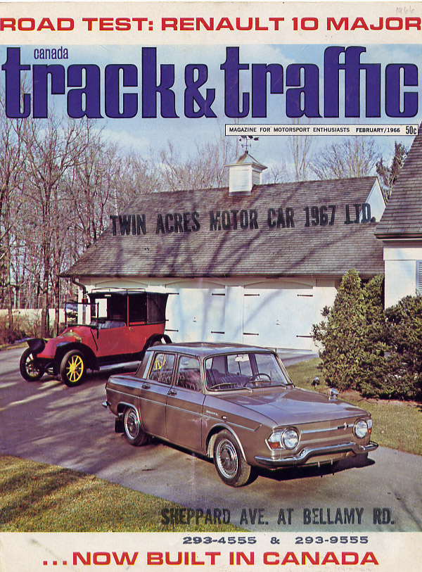 The 1966 Renault 10 Major was featured on the cover of Canada Track and 