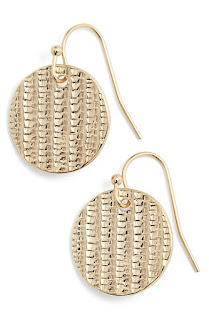  Nordstrom Textured Disc Drop Earrings