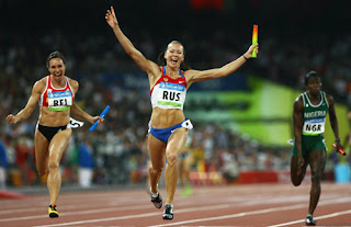 Nigerian women led by Damola Osayomi in third place behind Russia and Belgium (Photo credit: Shaun Botterill/Getty Images)