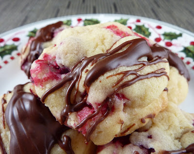 Photo of Chocolate Drizzled Cranberry Cookies