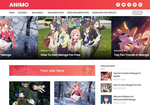 Animo Blogger Template