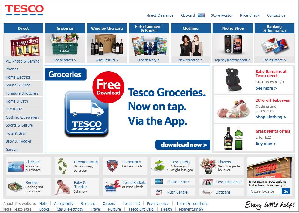 Jack T s ICT blog E commerce site Ebay Tesco  