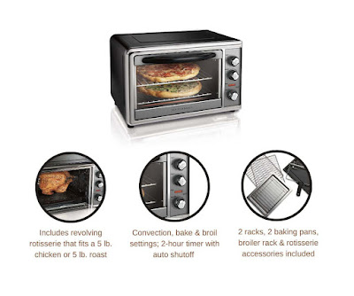 hamilton beach toaster oven with rotisserie