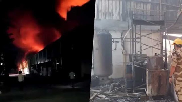 पतंजलि फूड पार्क फैक्ट्री में लगी भीषण आग, धू-धू कर जल उठा पूरा प्लांट