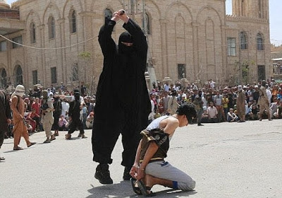 Mosul, Iraq, Feb. 2016: Islamic State beheads 15-year-old boy for listening to “Western music."