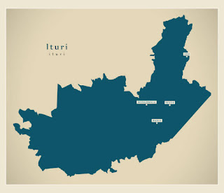 mapa da província de Ituri da República Democrática do Congo