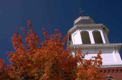 Country church in autumn