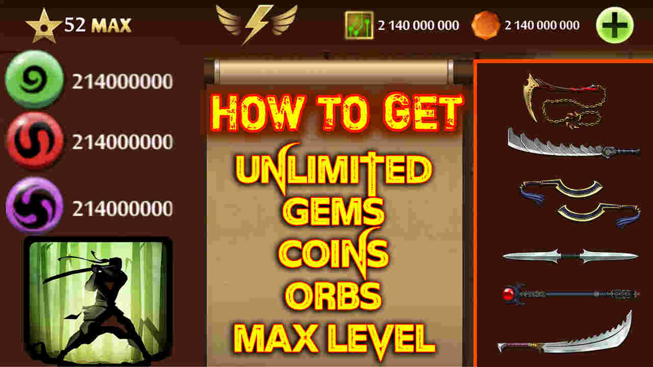How to get  unlimited Coins and Gems in Shadow Fight 2, Max Levels 52, unlimited money